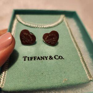 Tiffany's Large Heart Return To Tiffany's Earrings